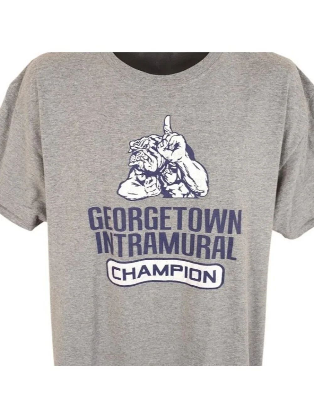 Georgetown Hoyas T Shirt Mens Size Large Gray Intramural Respect All Fear None